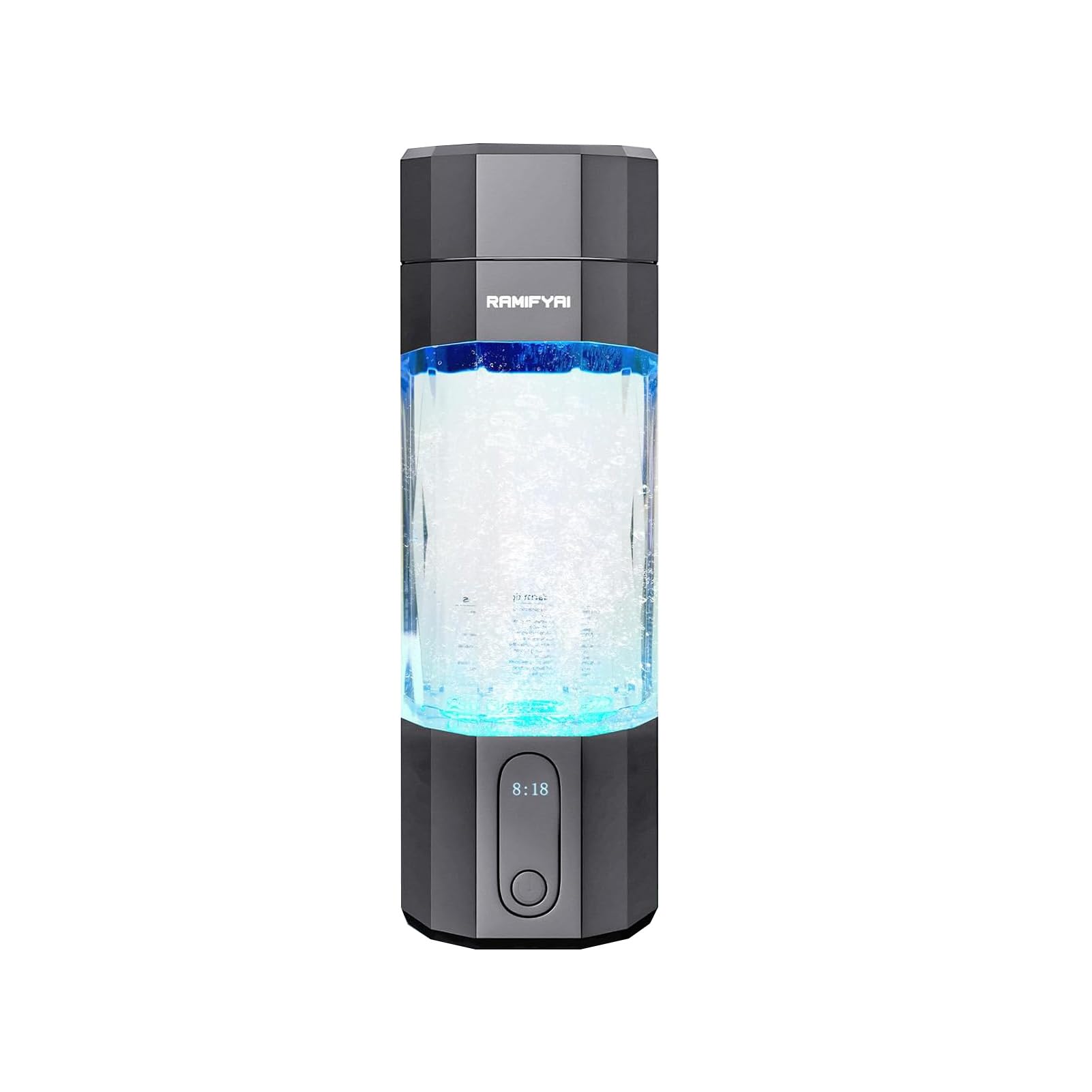 New Upgrade 10000PPB Hydrogen Water Bottle SPE/PEM Technology Seven Colorful Light Double Anti-Slip and Leak-Proof Hydrogen Water Generator with LCD Display (H80 Purple)