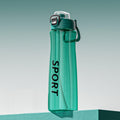 DEARART 24oz Water Bottles with Clip, 100% Leak Proof Double Spout Bottle With Straw, for Sport Office School Travel Gym Yoga, Black