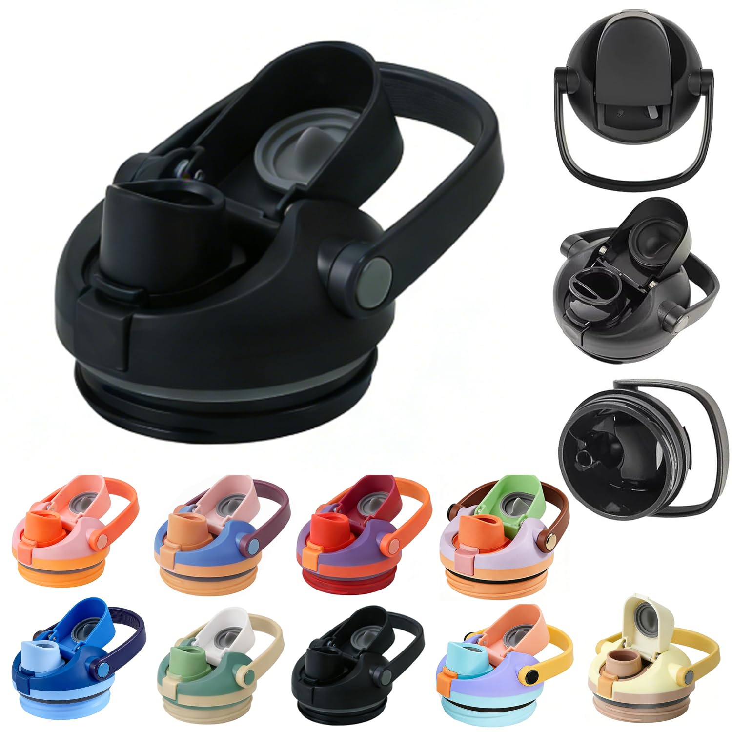 30 OZ Replacement Lid for Owala Freesip Sway Tumbler, One Button Water Bottle Top Replacement Cap with Handle Compatible with Owala FreeSip Sway, BPA-Free, Leakproof, Lockable